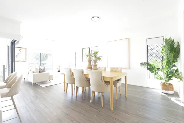 The overexposed bracket: the room lit, the windows washed out