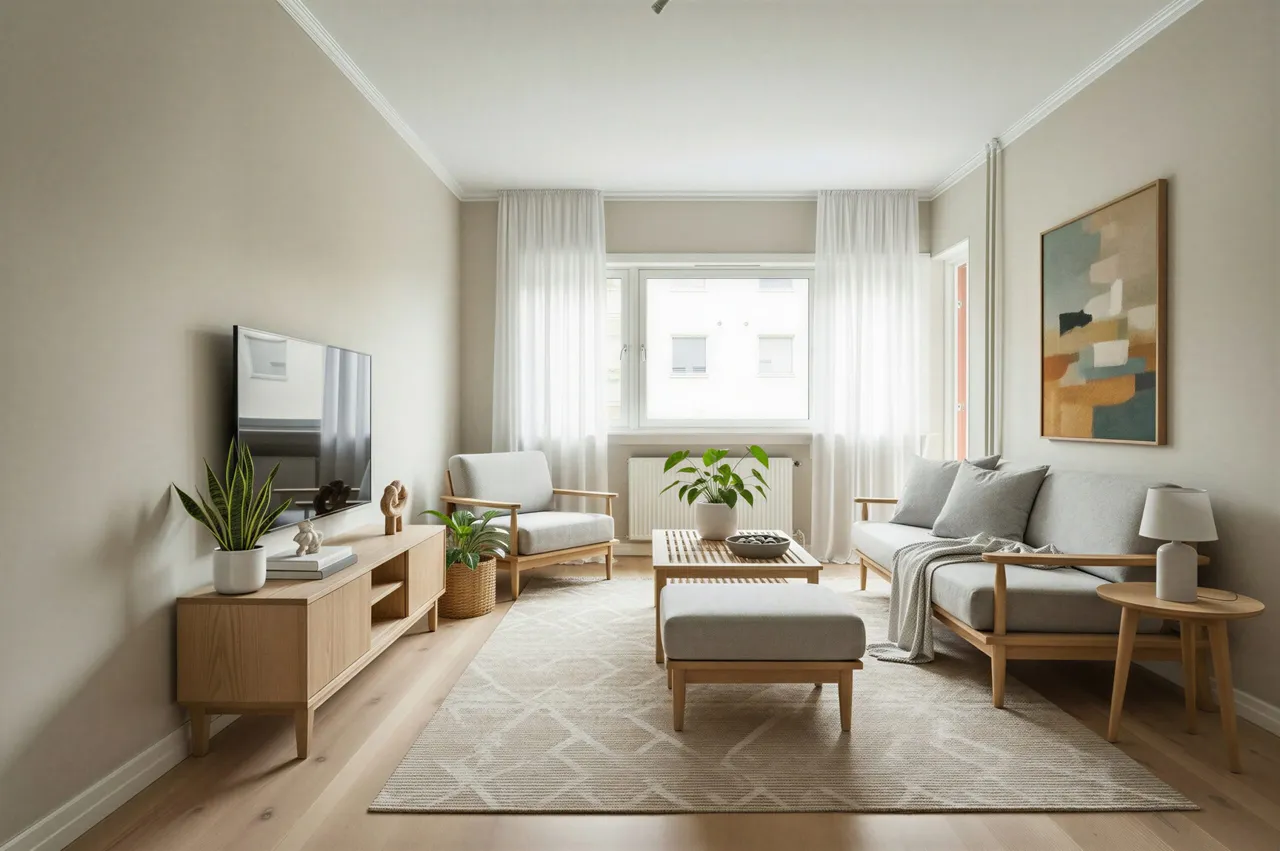 Japandi virtual staging